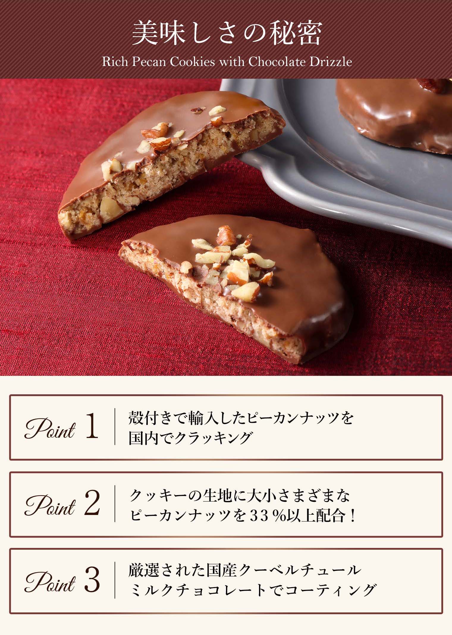 リッチピーカンクッキーチョコ掛け(12枚入り/箱)