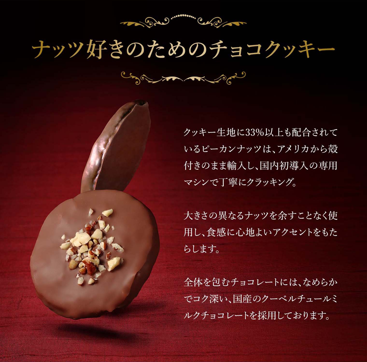 リッチピーカンクッキーチョコ掛け(12枚入り/箱)