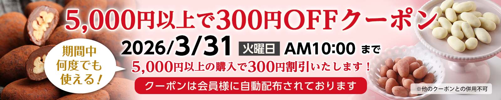 5000円以上で300円OFF