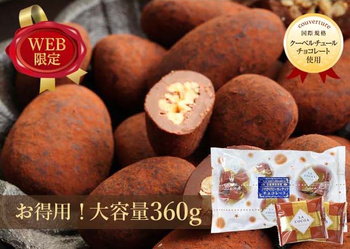 大容量ココアがけピーカンナッツチョコレート