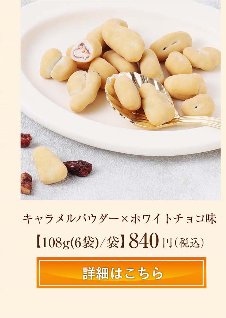 キャラメルパウダー×ホワイトチョコ味